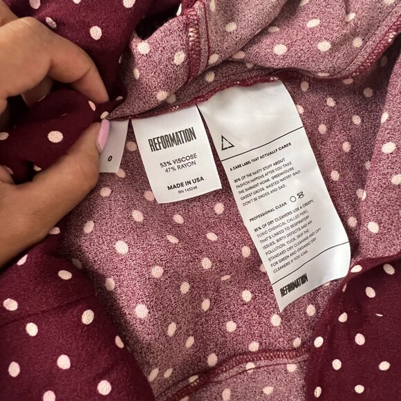 Reformation Irene Dress in Polka Dot (0, XS) - Picture 7 of 10